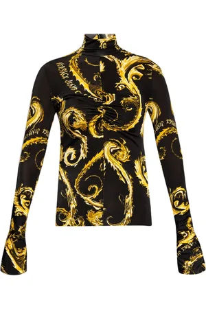 VERSACE Haut froncé Barocco à col montant