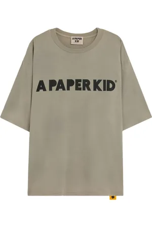 A PAPER KID T-shirt à logo imprimé
