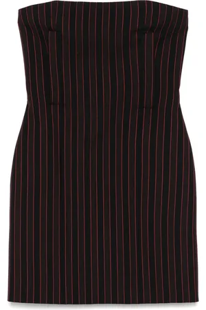Alexander McQueen Robe courte à fines rayures
