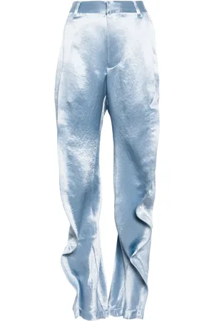 Y / PROJECT Pantalon satiné à volants