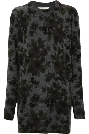 BLUMARINE Robe à fleurs en intarsia