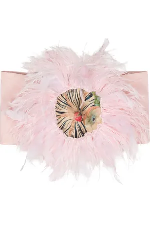 Cynthia Rowley Haut orné de plumes