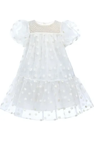 Tulleen Robe en tulle à ornements de perles