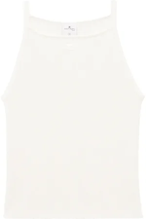 Courrèges Débardeur en maille à design nervurée