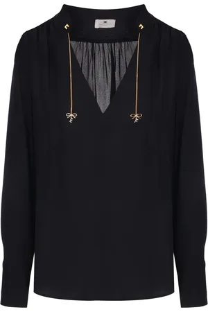 Elisabetta Franchi Blouse en crêpe à col v