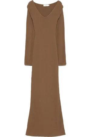 AYA MUSE Robe en maille nervurée à coupe longue