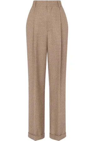 Moschino Pantalon en laine vierge à imprimé géométrique