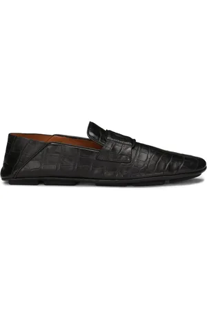 Dolce & Gabbana Mocassins à effet peau de crocodile