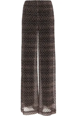 Missoni Pantalon palazzo à effet métallisé