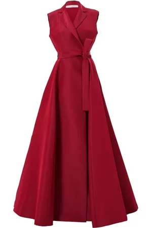 Carolina Herrera Robe longue à taille ceinturée