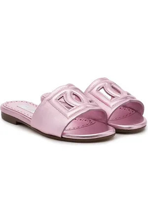 Dolce & Gabbana Claquettes DG Millennials en cuir