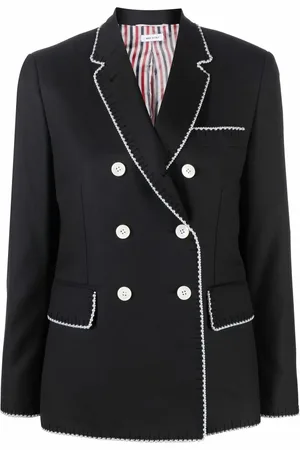 Thom Browne Manteau en laine à boutonnière croisée