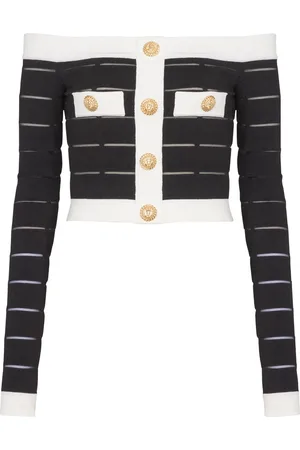 Balmain Haut en maille à épaules dénudées