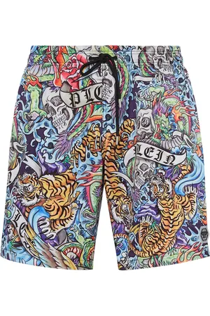 Philipp Plein Short de bain à imprimé graphique