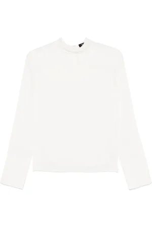 THEORY Blouse en soie à détail de foulard