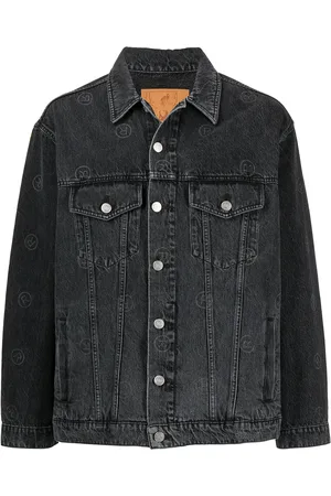 MARTINE ROSE Veste en jean à logo imprimé