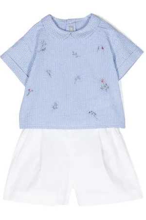 Il gufo Ensemble haut-short à rayures