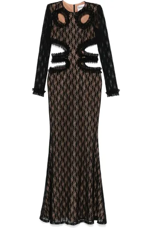 Self-Portrait X Christopher Kane robe longue à découpes