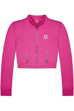 TEAM WANG design Veste de sport zippée à logo imprimé