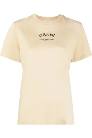 Ganni T-shirt en coton à logo imprimé
