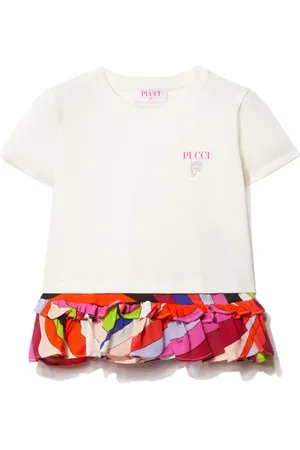 PUCCI Junior T-shirt en coton à logo imprimé