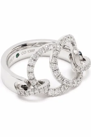 COURBET Bague Celeste en or blanc recyclé 18ct sertie pavée de diamants de synthèse