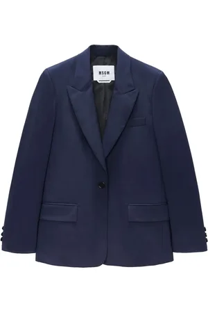 Msgm Blazer en laine à simple boutonnage