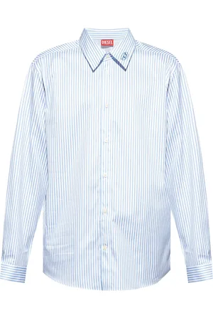 Diesel Chemise en coton S-Turner à rayures