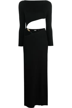 GCDS Robe en maille nervurée à design asymétrique