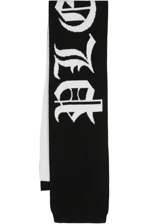 Philipp Plein écharpe à logo en intarsia