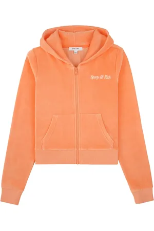 Sporty & Rich Hoodie zippé à logo Italic