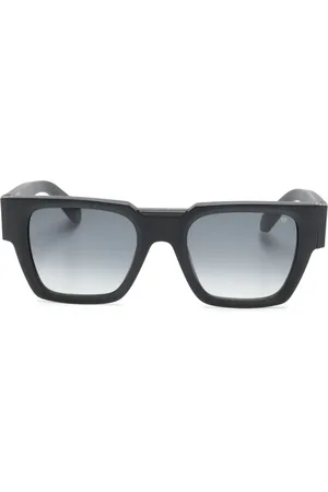 Philipp Plein Lunettes de soleil carrées à plaque logo