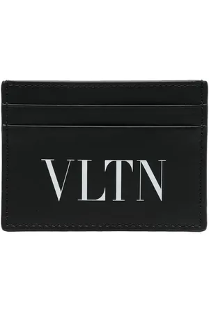 VALENTINO GARAVANI Porte-cartes en cuir à imprimé VLTN