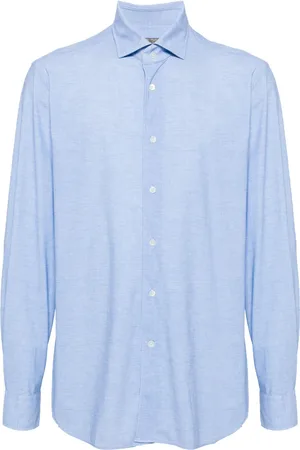 corneliani Chemise en chambray à manches longues
