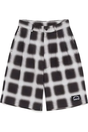 MARCELO BURLON Short en coton mélangé à carreaux