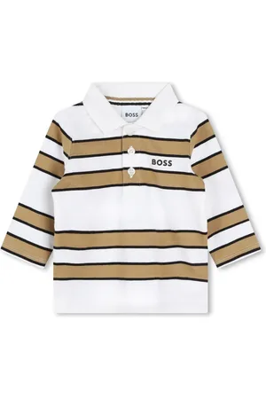 HUGO BOSS Polo rayé à logo imprimé