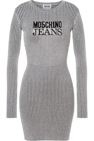 Moschino Robe rayée à découpes