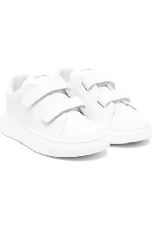 Emporio Armani Baskets en cuir à logo embossé