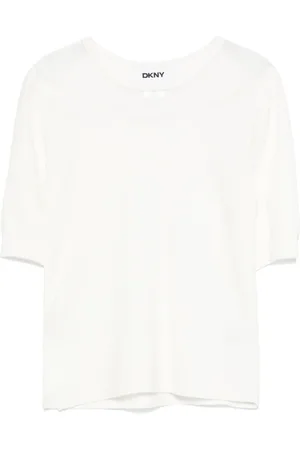 DKNY T-shirt à empiècement transparent