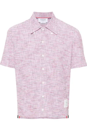 Thom Browne Chemise en tweed à rayures tricolores