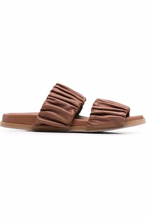 santoni Sandales froncées en cuir
