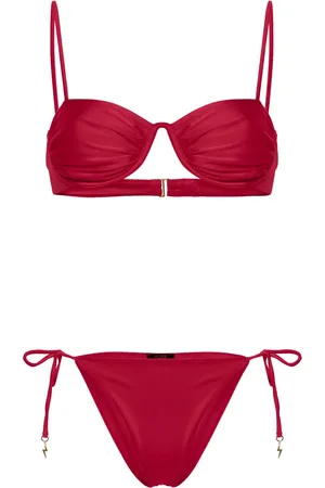 Noire Swimwear Bikini Monowire à fronces