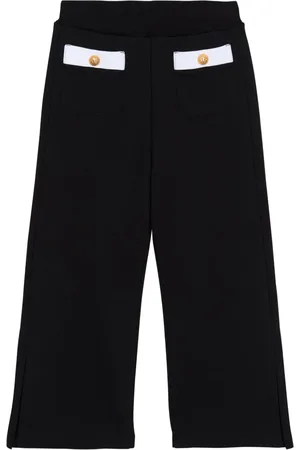 Balmain Pantalon en coton à design bicolore