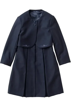 Familiar Robe plissée en laine à broderies