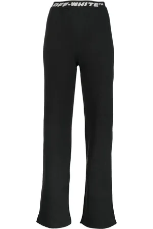 OFF-WHITE Pantalon droit à taille à logo