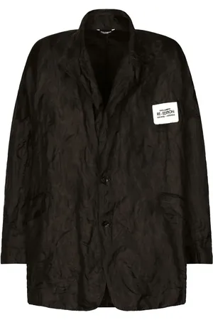 Dolce & Gabbana Veste froissée à patch logo