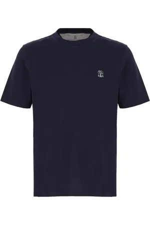 Brunello Cucinelli T-shirt à logo brodé