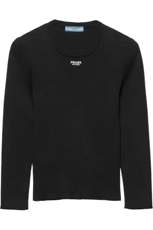 Prada Haut en coton à col rond