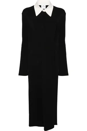 Courrèges Robe longue à col polo