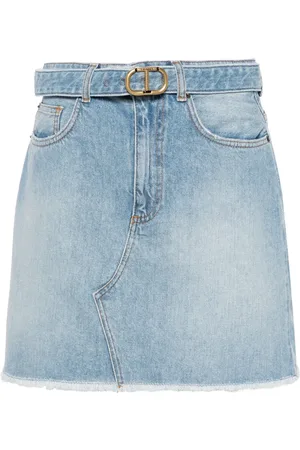 Twin-Set Minijupe en jean à bords francs